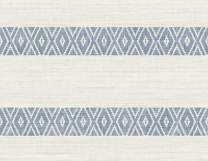 Alani Geo Stripe Blue Bell LN40102 by Lillian August Designer Wallpaper