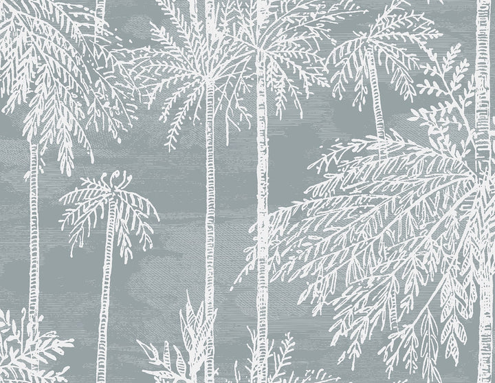 Palm Grove Bluestone LN40218 by Lillian August Designer Wallpaper