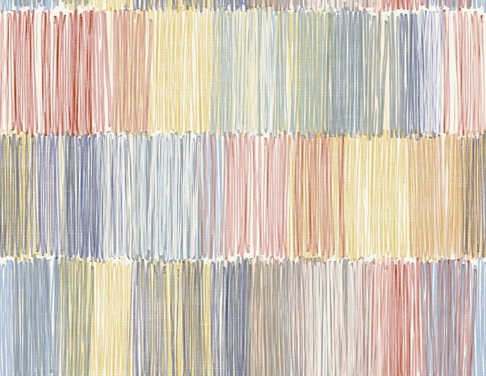 Arielle Abstract Stripe Summer Sky LN40301 by Lillian August Designer Wallpaper