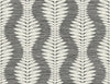 Carina Leaf Ogee Charcoal LN40500 by Lillian August Designer Wallpaper