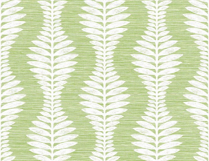 Carina Leaf Ogee Greenery LN40504 by Lillian August Designer Wallpaper