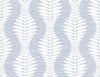 Carina Leaf Ogee Charlotte Blue LN40512 by Lillian August Designer Wallpaper