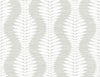 Carina Leaf Ogee Sea Salt LN40518 by Lillian August Designer Wallpaper