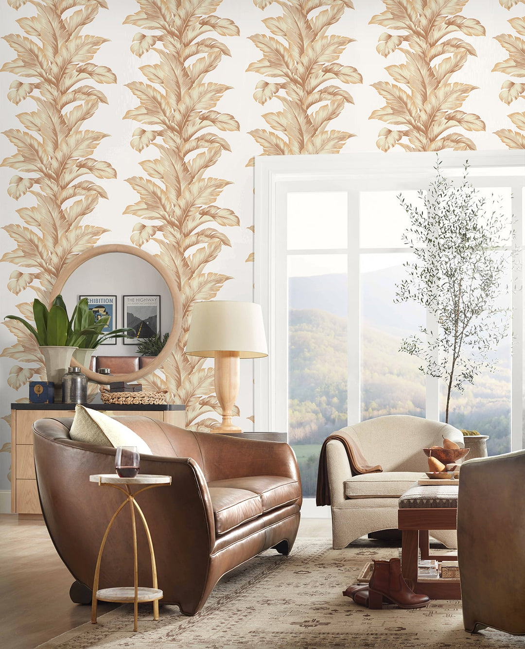Banana Springs Peachy LN40606 by Lillian August Designer Wallpaper