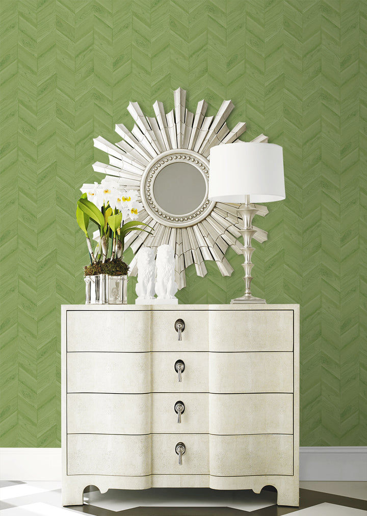 Keone Bay Chevron Summer Fern LN40804 by Lillian August Designer Wallpaper