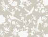 Kauai Bird Toile Argos Grey LN40907 by Lillian August Designer Wallpaper