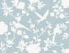 Kauai Bird Toile Hampton Blue LN40912 by Lillian August Designer Wallpaper