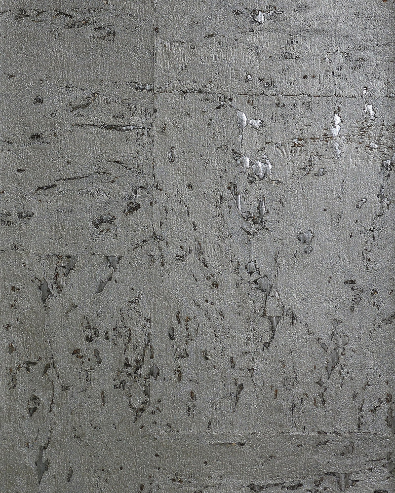Cork on Metallic Backing Basalt LN50074 by Lillian August Designer Wallpaper