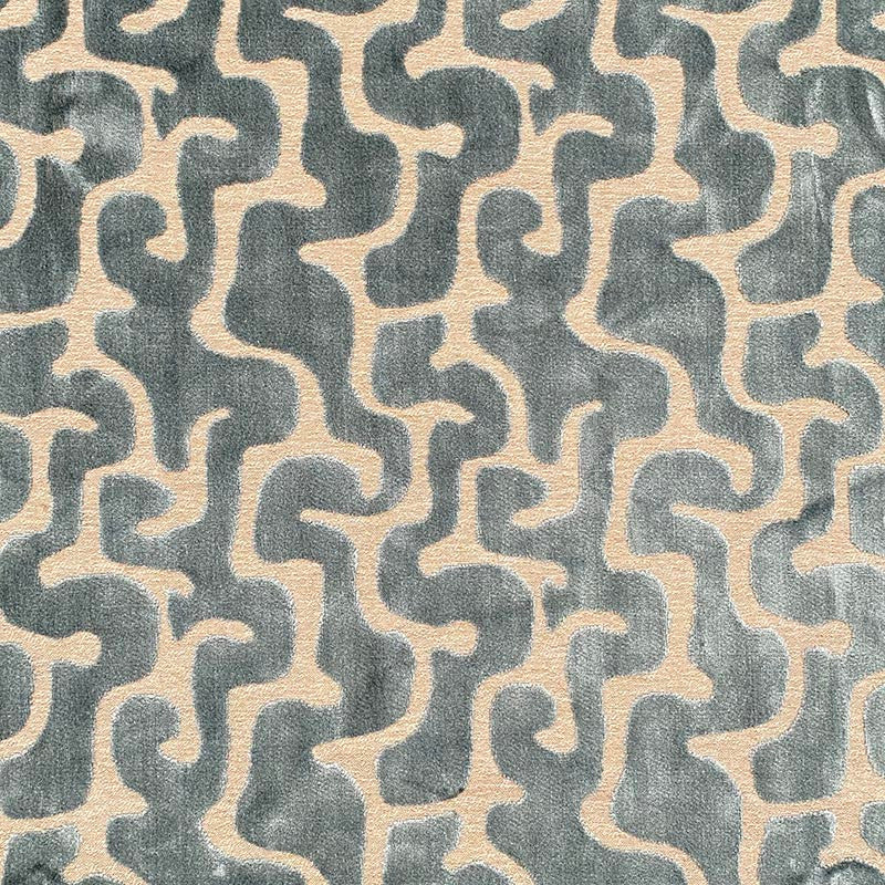 Lochlan Teal by Magnolia Designer Fabric - 59Poly49Visc Belgium 50000 Horizontal: 7 and Vertical: 9 54" - Swanky Fabrics -