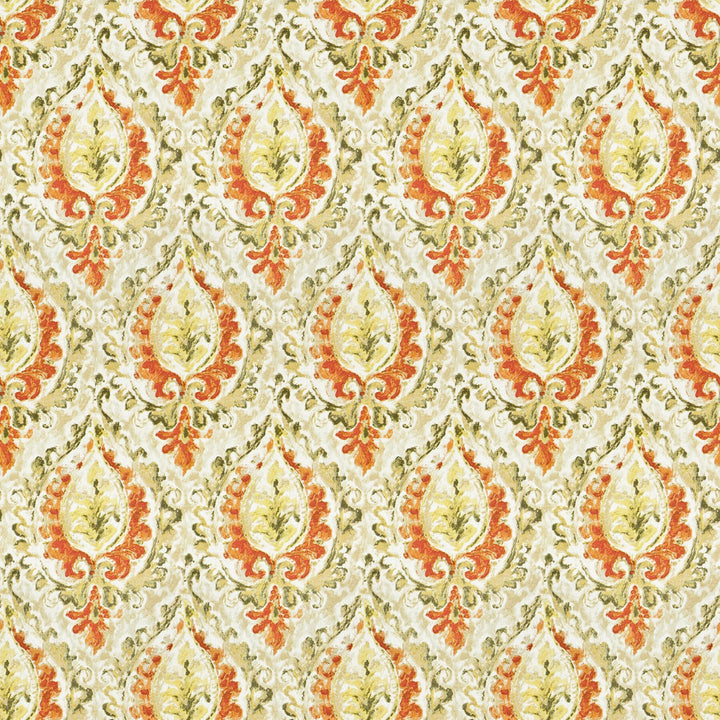 Lola 1 Curry by Stout Designer Fabric RAINBOW LIBRARY MANGO/CAYENNE 100%COT TURKMENISTAN FLAME RETARDANT-U.F.A.C. CLASS 1 FLAME RETARDANT-N.F.P.A. 260A CLASS 1 CATB 117-2013 WYZENBEEK 15 000 DOUBLE RUB WEAR TEST (HEAVY DUTY) Horizontal: 6.75 and Vertical: 13.5 54 in - Swanky Fabrics -