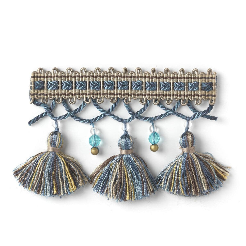 Lotus 7 Lake by Stout Designer Trim BEDAZZLE TRIM 80%SVI 11%POL 9%COT CHINA Horizontal: 0.000 and Vertical: 0.000 2.25 in - Swanky Fabrics -