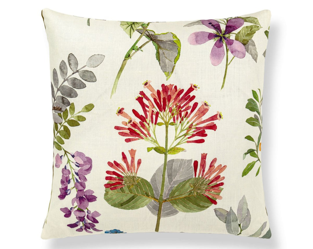 Sissinghurst Pillow 22 X 22 - Coral / Multi LOSDDK50160003 by Scalamandre Designer Pillow