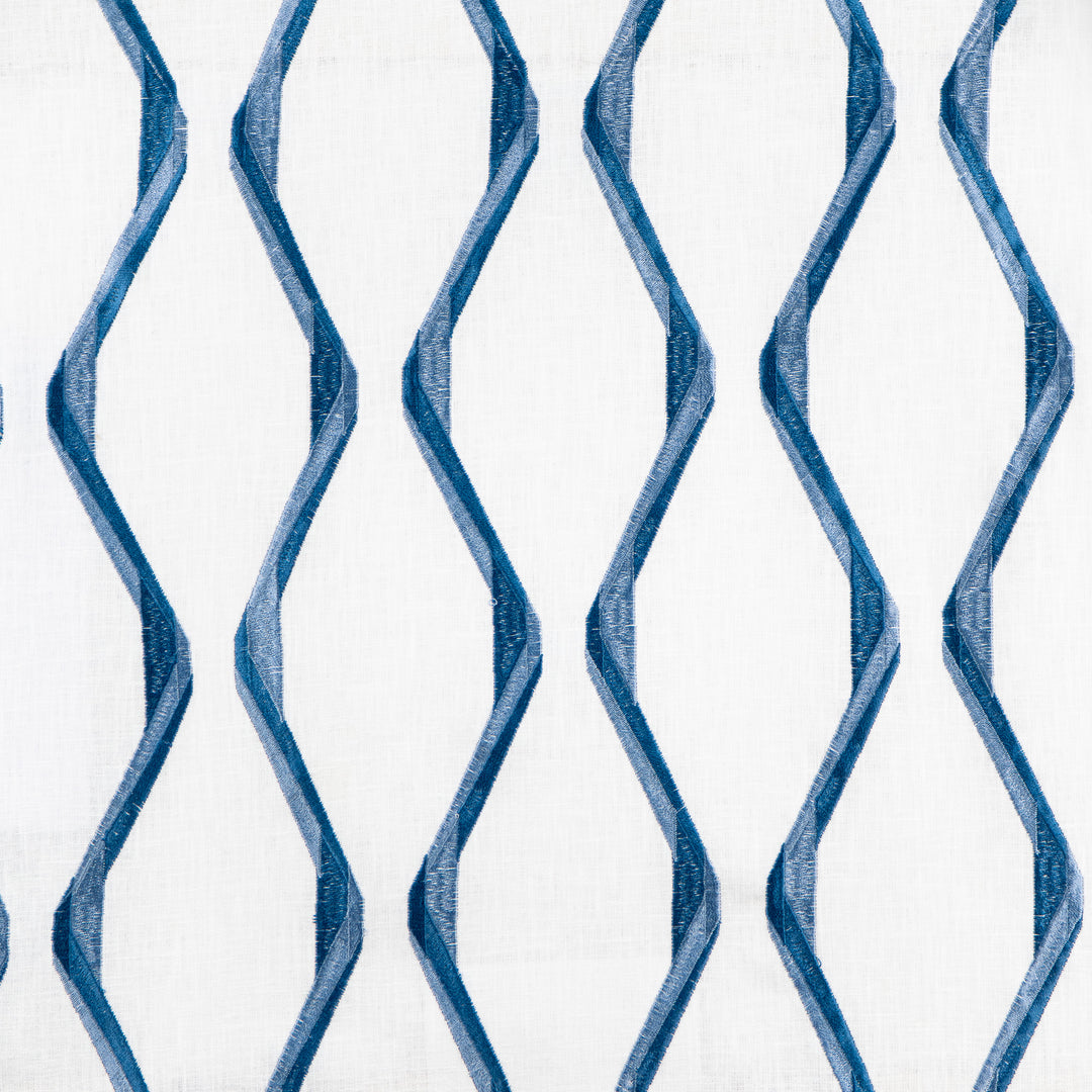 Lacing # 530 Tide by Maxwell Designer Fabric Color Theory-Vol. X Twilight 70% COTTON 25% POLYESTER 5% LINEN EMB. - 100% RAYON INDIA V-7.5" H-5" 54" - Swanky Fabrics -