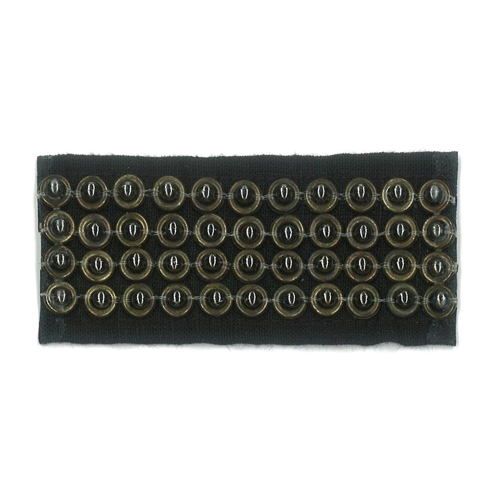 Lucretia 1 Ebony by Stout Trim Stout Trim Lucretia 1 EbonyTrim NEW WORLD TRIM VOLUME II INDIA </p><p>Repeat: H: 0.375, V: 0.375 1.5 in - Fabric Carolina -