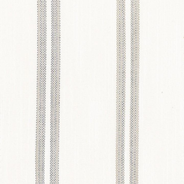 Lucy 3 Pongee by Stout Designer Fabric JUST STRIPES NATURAL/CHARCOAL 64%POL 33%COT 2%SVI 1%LIN USA CATB 117-2013 MARTINDALE WEAR TEST (35 000 CIRCULAR RUBS) Horizontal: 0.000 and Vertical: 5.000 54 in - Swanky Fabrics -