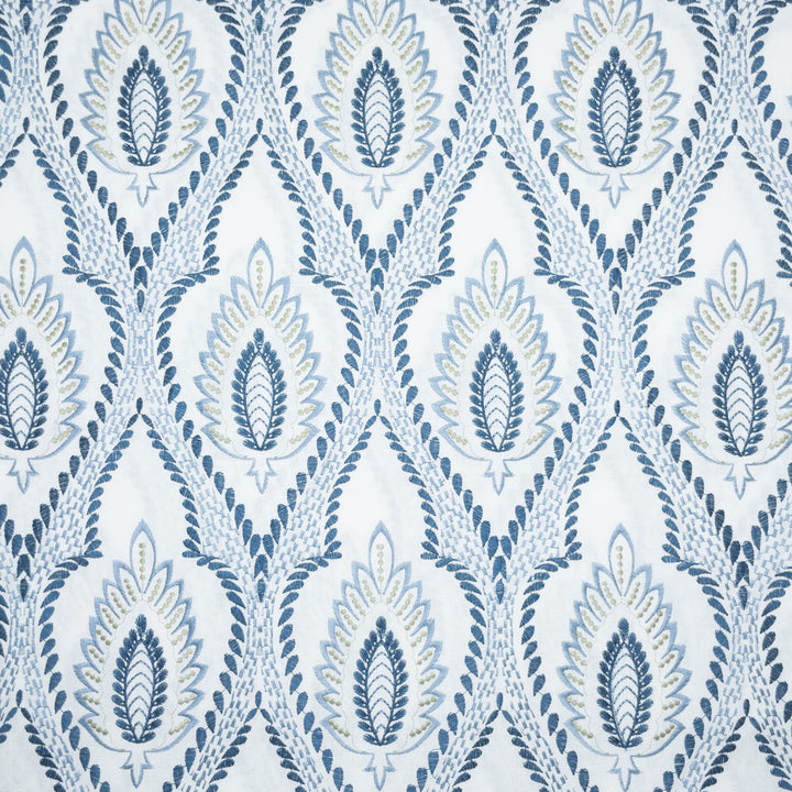 Lutz 4 Seaspray by Stout Designer Fabric COMFORTABLE LIVING HAZE/NAVY 65%LIN 35%SVI %BEMB INDIA FLAME RETARDANT-N.F.P.A. 701 SMALL SCALE Horizontal: 6.625 and Vertical: 15.500 51 in - Swanky Fabrics -