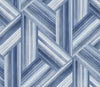 Geo Inlay Denim and Sky Blue LW50102 by Seabrook Designs Designer Wallpaper