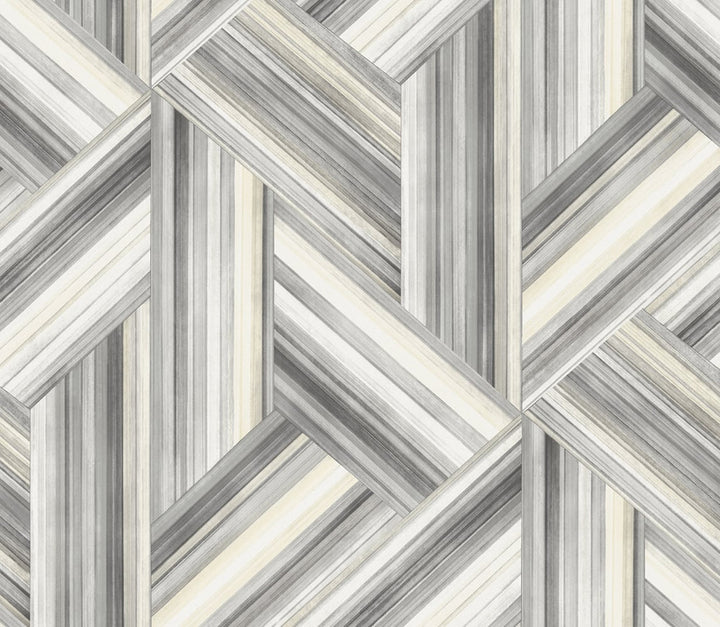 Geo Inlay Cove Gray and Carrara LW50108 by Seabrook Designs Designer Wallpaper