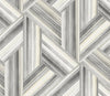 Geo Inlay Cove Gray and Carrara LW50108 by Seabrook Designs Designer Wallpaper