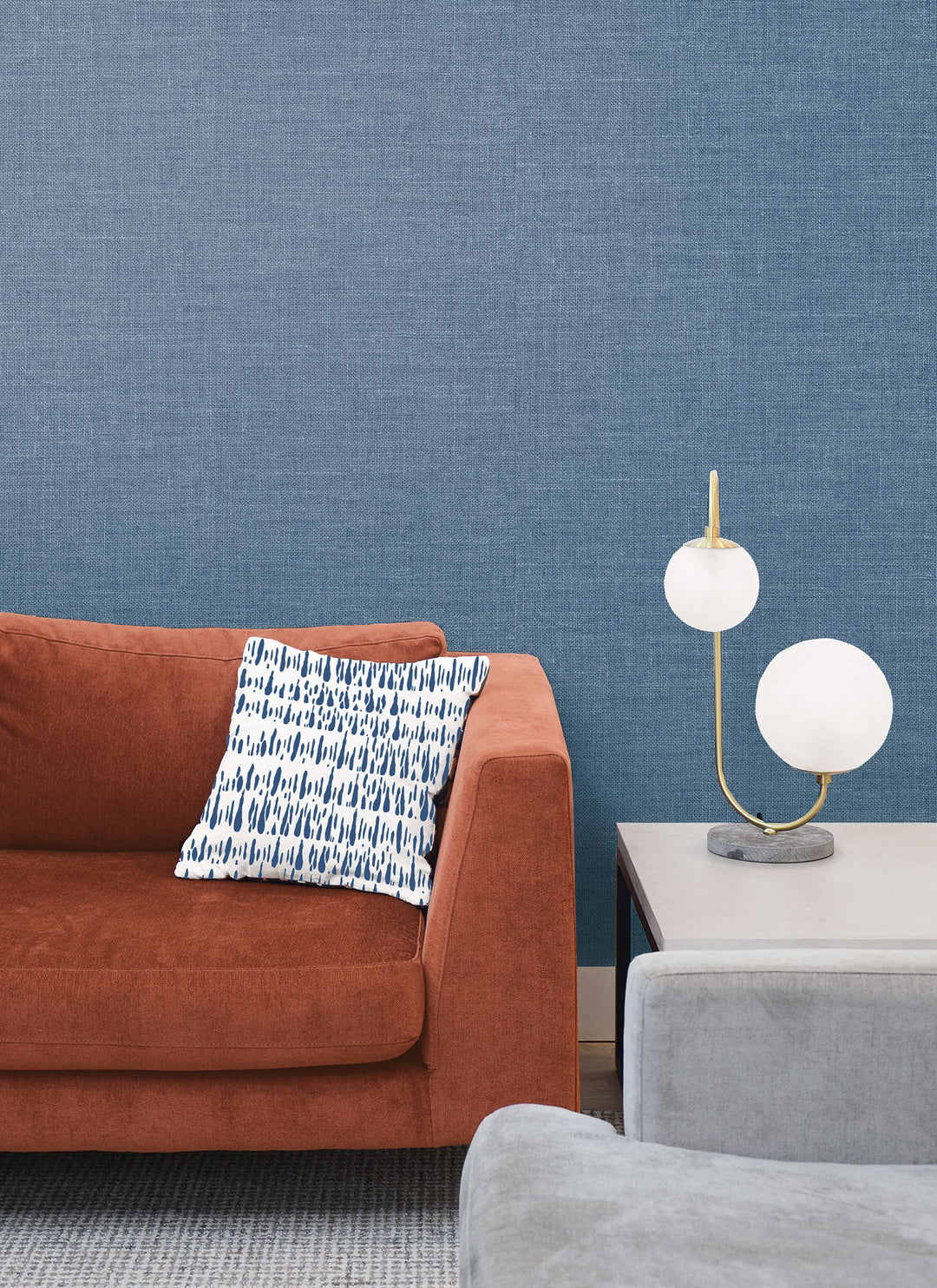 Hopsack Embossed Vinyl Denim LW51102 by Seabrook Designs Designer Wallpaper