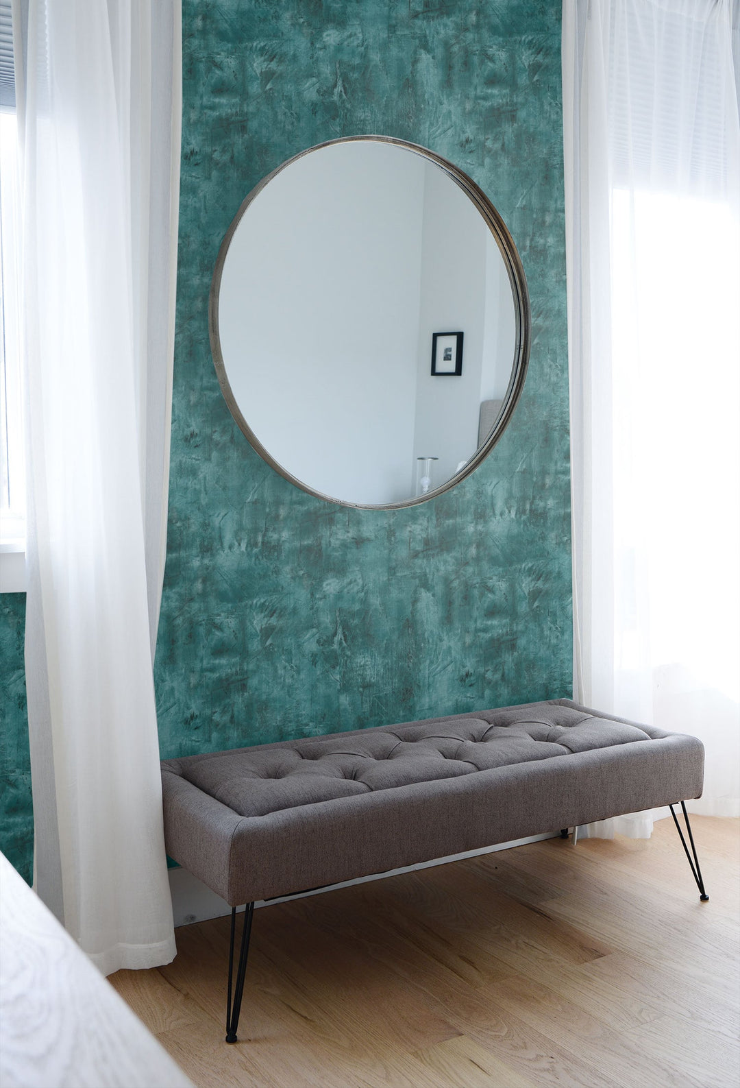 Rustic Stucco Faux Emerald LW51704 by Seabrook Designs Designer Wallpaper