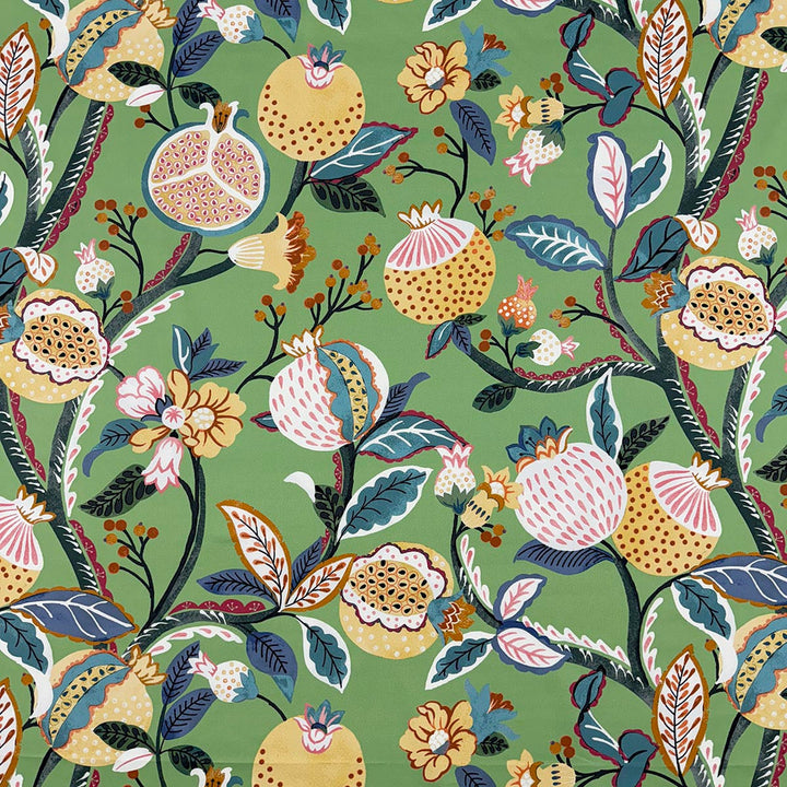 Lyra Green by Magnolia Designer Fabric - 100% Mercerized Cotton India 70 Horizontal: 27.5 and Vertical: 26.5 54 - Swanky Fabrics -