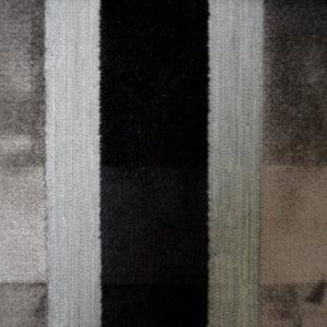 Lara's Velvet Stripe Charcoal by Europatex Designer Fabric