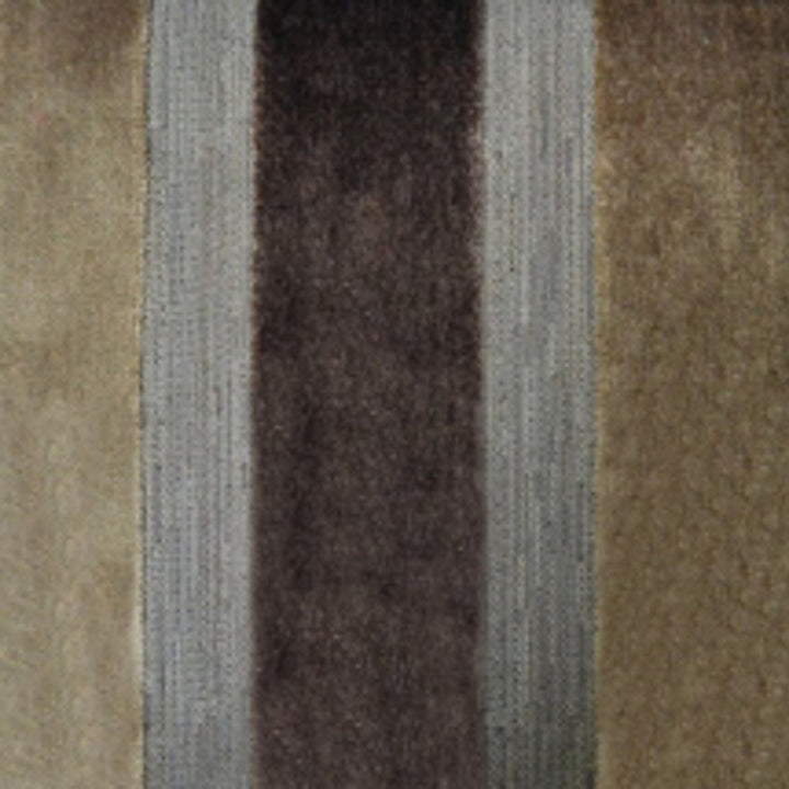 Lara's Velvet Stripe Mink by Europatex Designer Fabric Lara's Velvet 57% Polyester, 43% Viscose 1" H 55.00 inches - Swanky Fabrics -