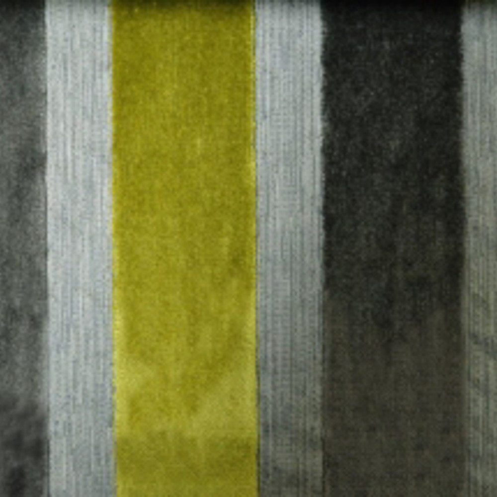 Lara's Velvet Stripe Slate by Europatex Designer Fabric Lara's Velvet 57% Polyester, 43% Viscose 1" H 55.00 inches - Swanky Fabrics -