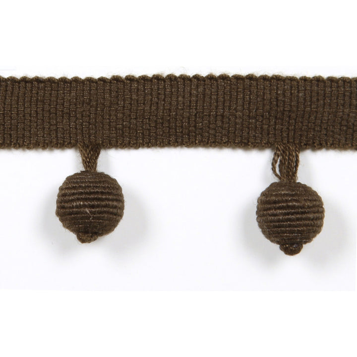 Le Lin Beaded Fringe Brown by Europatex Designer Fabric Le Lin 63% Linen, 37% Rayon 1.46 inches - Swanky Fabrics -