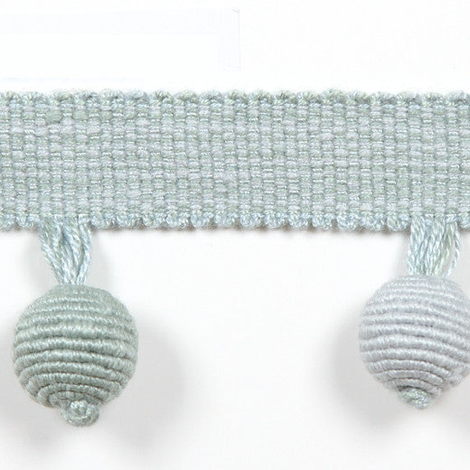 Le Lin Beaded Fringe - Cornflower by Europatex Designer Fabric Le Lin Collection 63% Linen / 37% Rayon China See Sample Horizontal: N/A and Vertical: N/A 1.46 inches  - Swanky Fabrics -