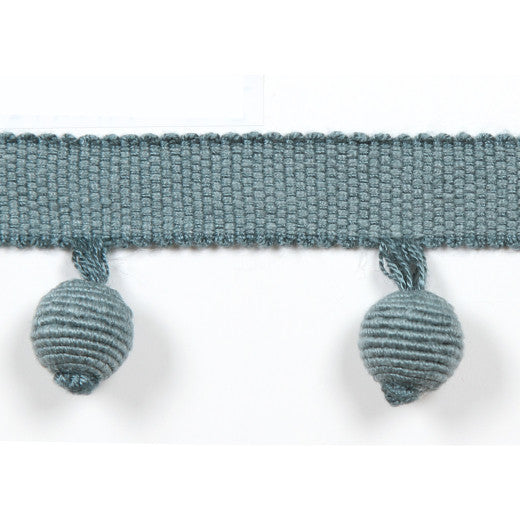 Le Lin Beaded Fringe Dark Green by Europatex Designer Fabric Le Lin Collection 63% Linen / 37% Rayon China See Sample Horizontal: N/A and Vertical: N/A 1.46 inches  - Swanky Fabrics -
