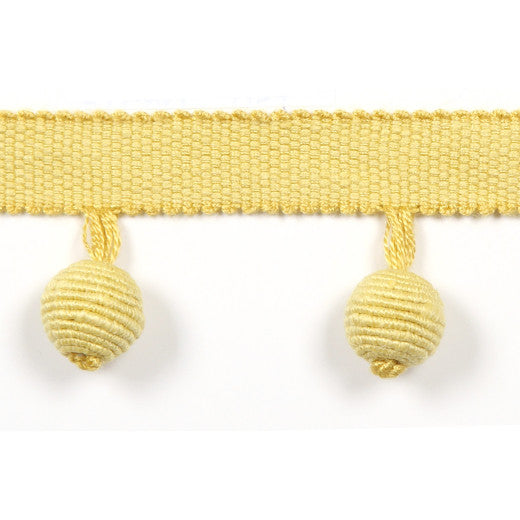 Le Lin Beaded Fringe Gold by Europatex Designer Fabric Le Lin Collection 63% Linen / 37% Rayon China See Sample Horizontal: N/A and Vertical: N/A 1.46 inches  - Swanky Fabrics -