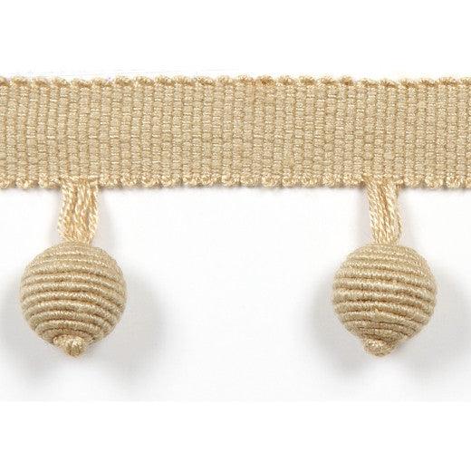 Le Lin Beaded Fringe Linen by Europatex Designer Fabric Le Lin Collection 63% Linen / 37% Rayon China See Sample Horizontal: N/A and Vertical: N/A 1.46 inches  - Swanky Fabrics -