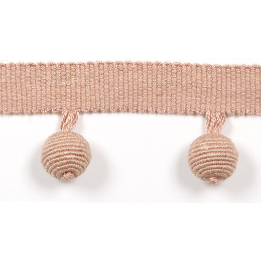 Le Lin Beaded Fringe - Nude by Europatex Designer Fabric Le Lin Collection 63% Linen / 37% Rayon China See Sample Horizontal: N/A and Vertical: N/A 1.46 inches  - Swanky Fabrics -