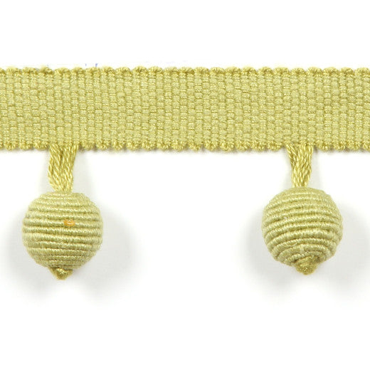 Le Lin Beaded Fringe - Pear by Europatex Designer Fabric Le Lin Collection 63% Linen / 37% Rayon China See Sample Horizontal: N/A and Vertical: N/A 1.46 inches  - Swanky Fabrics -