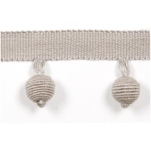 Le Lin Beaded Fringe - Stone by Europatex Designer Fabric Le Lin Collection 63% Linen / 37% Rayon China See Sample Horizontal: N/A and Vertical: N/A 1.46 inches  - Swanky Fabrics -