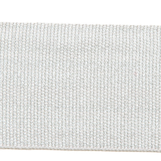 Metallic 2'' Tape Col.Ice by Europatex Designer Fabric Le Lin Collection 41% Fibranne / 30% Rayon / 28% Metallic yarns / 1% Polyester China See Sample Horizontal: N/A and Vertical: N/A 2.00 inches  - Swanky Fabrics -