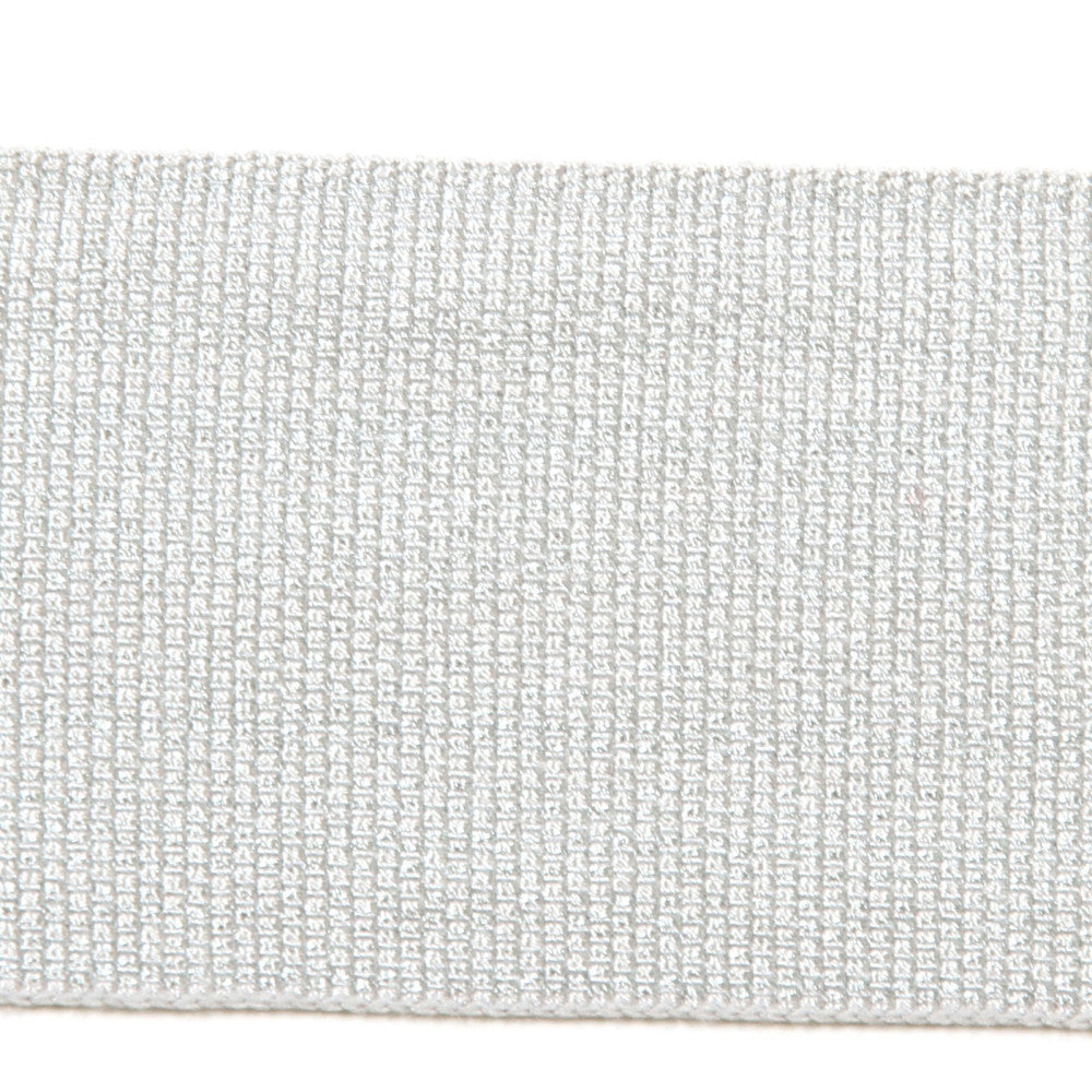 Le Lin Metallic Tape Ice by Europatex Designer Fabric Le Lin 41% Fibranne, 30% Rayon, 28% Metallic yarns, 1% Polyester 2.00 inches - Swanky Fabrics -