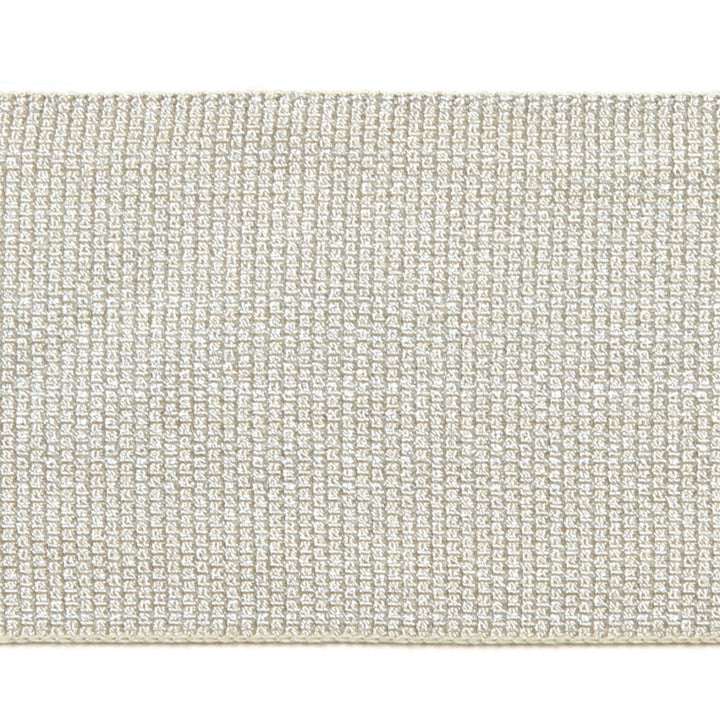 Le Lin Metallic Tape Silver by Europatex Designer Fabric Le Lin 41% Fibranne, 30% Rayon, 28% Metallic yarns, 1% Polyester 2.00 inches - Swanky Fabrics -