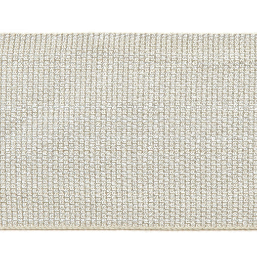 Metallic 2'' Tape Col.Silver by Europatex Designer Fabric Le Lin Collection 41% Fibranne / 30% Rayon / 28% Metallic yarns / 1% Polyester China See Sample Horizontal: N/A and Vertical: N/A 2.00 inches  - Swanky Fabrics -