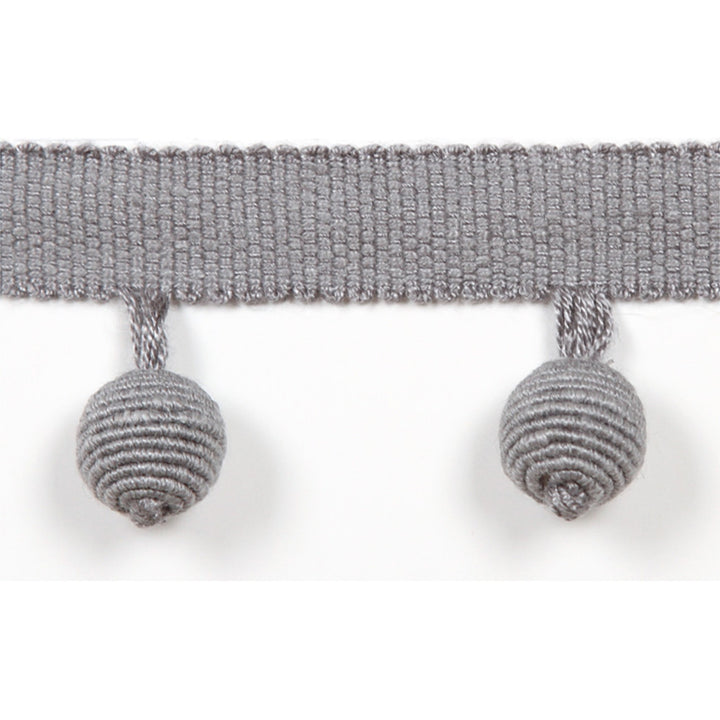 Le Lin Beaded Fringe Battleship by Europatex Designer Fabric Le Lin Collection 63% Linen, 37% Rayon China Horizontal: N/A and Vertical: N/A 1.46" - Swanky Fabrics -