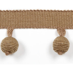 Le Lin Beaded Fringe Mocha by Europatex Designer Fabric