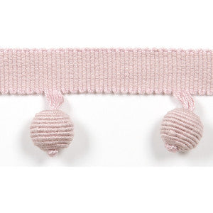 Le Lin Beaded Fringe Pink Bliss by Europatex Designer Fabric