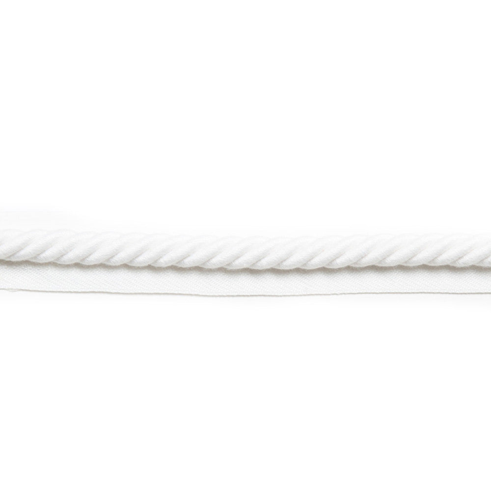 Le Lin Cord White by Europatex Designer Fabric Le Lin 100% Polyester 0.38 inches - Swanky Fabrics -