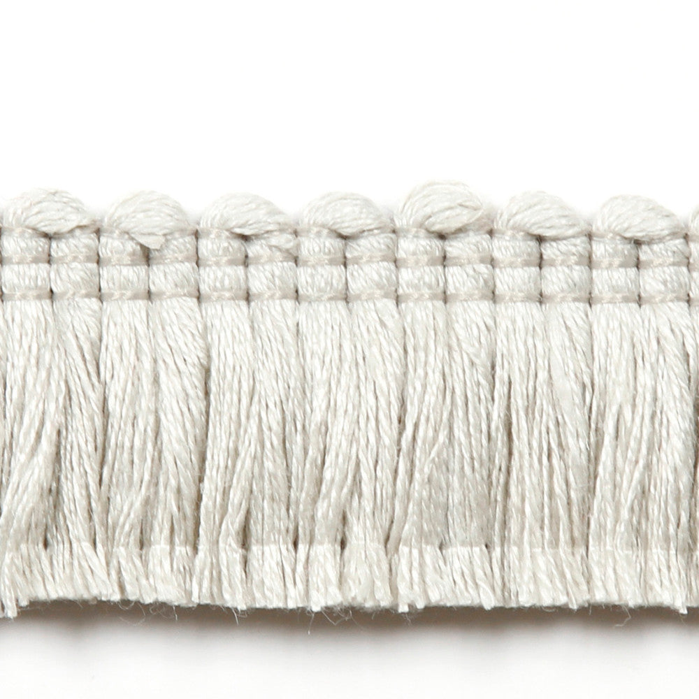 Legacy Brushed Fringe Dove by Europatex Designer Fabric Legacy 97% Linen, 3% Polyester 1.20 inches - Swanky Fabrics -