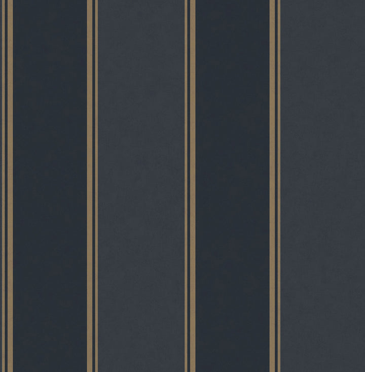 Rydia Blue Stripe Wallpaper by Brewster Designer Archive Collection Covers about 56.4 square feet 20.5-in by 33-ft long roll Unpasted 0 - Swanky Fabrics -