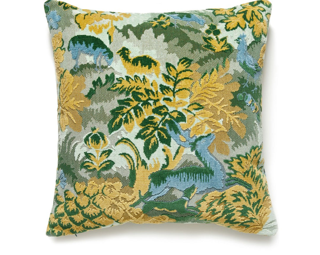 Tails Tale Pillow 22 X 22 - Forest M1SDDK02640002 by Scalamandre Designer Pillow