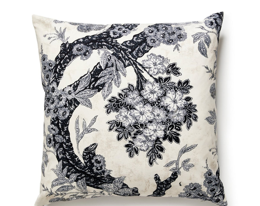 Summerhouse Hill Pillow 22 X 22 - Charcoal M7SUMMPILL0002 by Scalamandre Designer Pillow