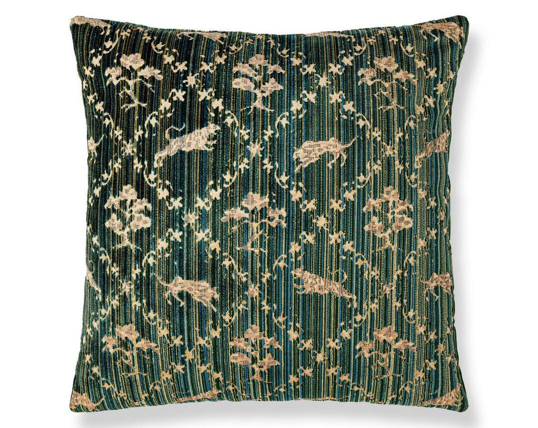 Santini Pillow 22 X 22 - Blue Green M8SDDKSANT0001 by Scalamandre Designer Pillow